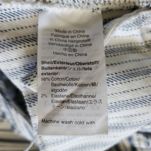 Madewell Emmett Wide Leg Crop Pants in Stripe Button Front Edition Size 29 - Picture 10 of 15